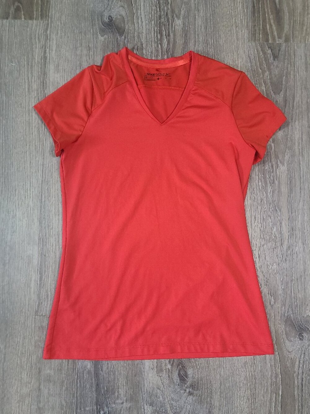 Nike Golf Dri-Fit Short Sleeve V-Neck Performance Tee Red - Size Small S